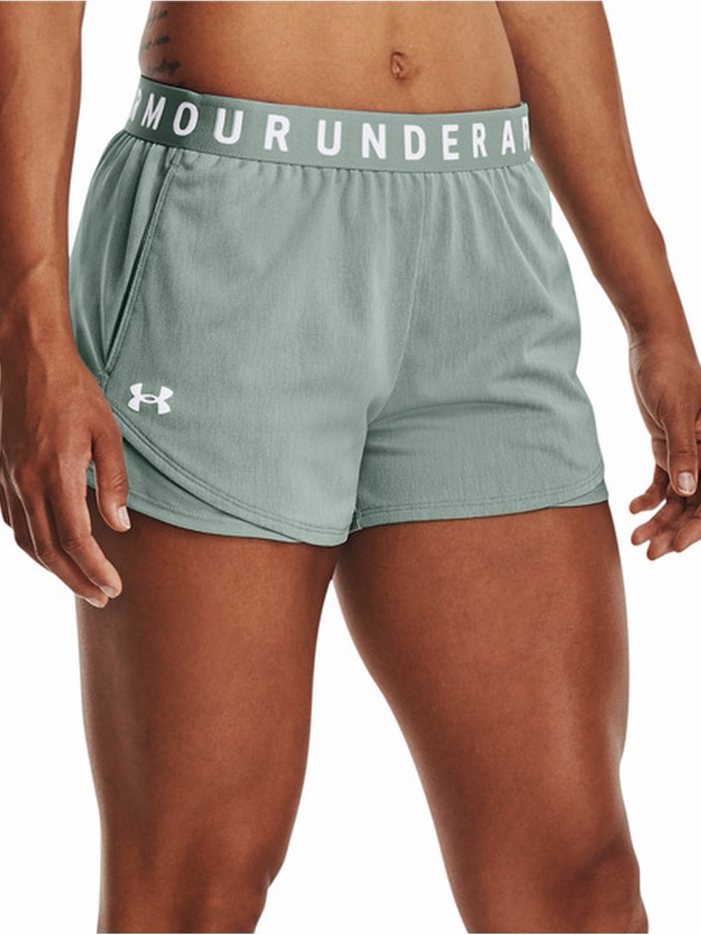 Under Armour Women's Green Elastic-Waist Shorts